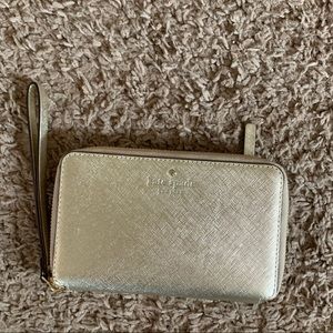 Kate Spade gold Wristlet. OBO